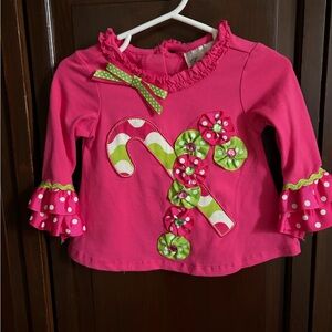 Christmas Baby Outfit with Candy Cane Design